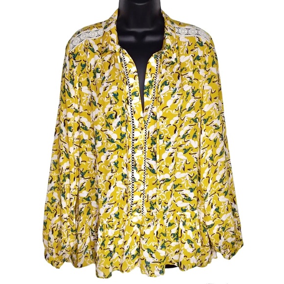 🌈 Lovely artistic Anthropologie blouse - Picture 2 of 6